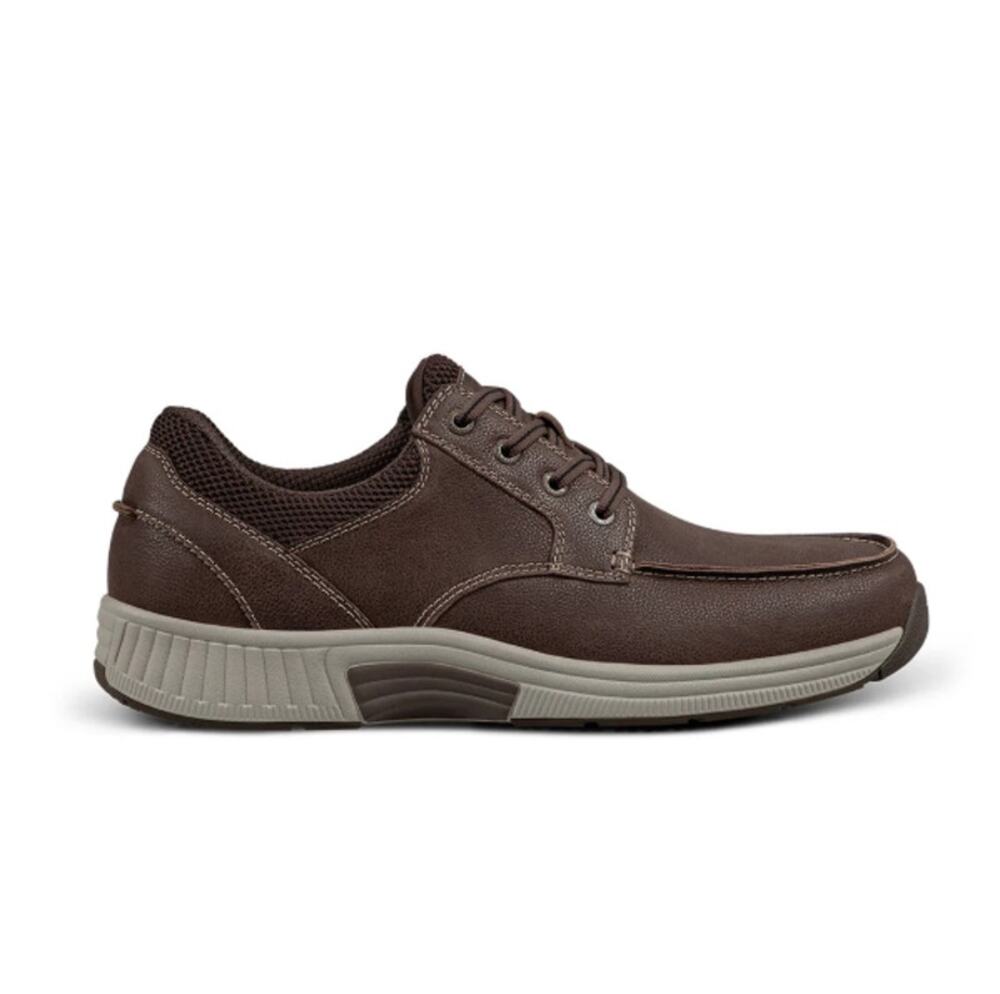Orthofeet Leo Water Repellent Casual Shoe Brown Size 10.5 Wide